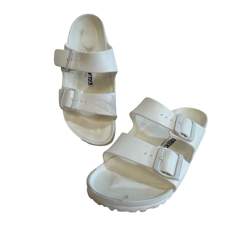 Birkenstock Arizona EVA White Sandals Size 39 L8 M6 Waterproof FLAW
